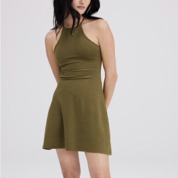 girlfriend collective Dresses & Skirts - Girlfriend Collective Fern Green Romper Mini Dress